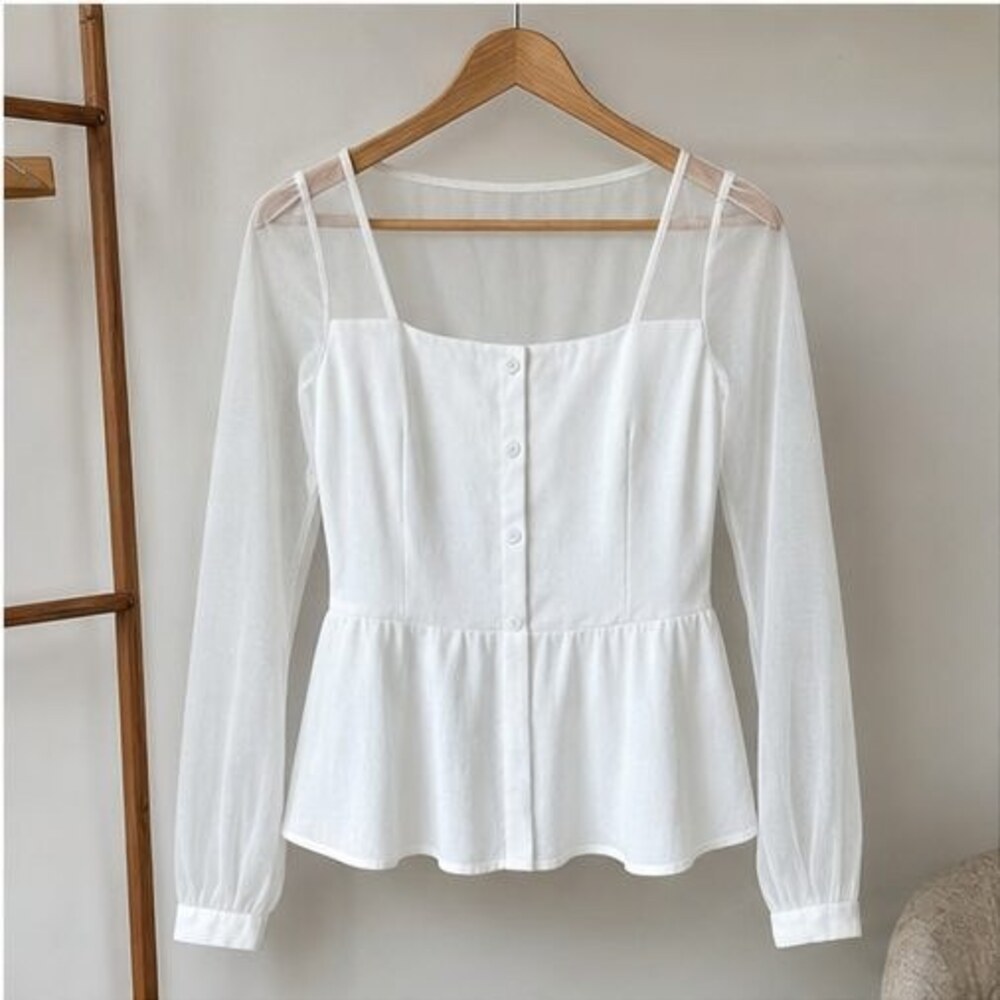 White Lace Trim Top